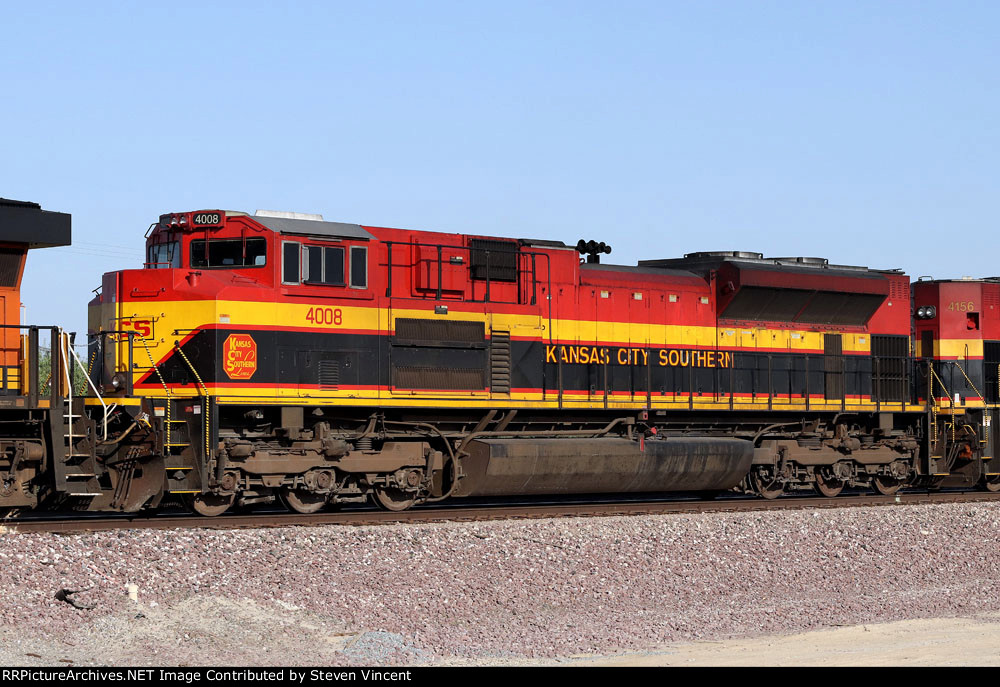 Kansas City Southern SD70 ACe #4008 on BNSF